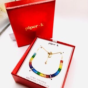 Piper K boutique rainbow confetti Cubic Zirconia Bracelet